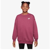 Nike duks za devojčice G nsw club flc ovrszd crew lbr FD2923-634 | ePonuda.com