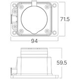 Braytron podsklop sa 1 utičnicom IP44 crni | Eponuda.com