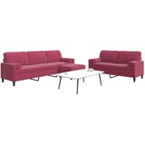  3-dijelni set sofa s jastucima crvena boja vina baršunasti | shoptok.hr