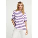 Marc O'Polo Kratka majica DENIM ženska, vijolična barva, 5000000103