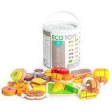 ECO TOYS Drvene namirnice za seckanje 23 dela | ePonuda.com
