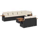  The Living Store Vrtna sedežna garnitura 9-delna z blazinami črn poli ratan - Vrtna Sedežna Garniture, (21446817) | Shoptok.si