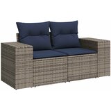  Set sofe 8 kom. Siva i tamnoplava Poli Rattan i čelik | shoptok.hr