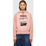 Diesel Sweatshirt - FMAGDALENAV1 pink with inscriptions | Shoptok.si
