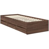  Krevetna konstrukcija Smeđi hrast 75 x 190 cm Inženjersko Drvo | shoptok.hr