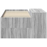  Krevet za djecu s visokim okvirom i stolom Siva Sonoma - Siva Sonoma 90 x 190 cm | shoptok.hr