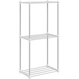  Cijevna polica s pohranom Bijelo 42,5 x 27 x 91,5 cm Aluminij | shoptok.hr