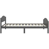 vidaXL posteljni okvir temno siv iz trdne borovine 100x200 cm | Shoptok.si