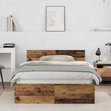  Krevetna konstrukcija s uzglavljem Staro drvo 193 x 125 x 70 cm | shoptok.hr