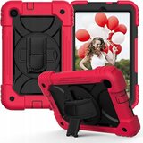 NIKCORP Ovitek za Samsung Galaxy Tab A8 10.5 2022, silikonski, s 360° vrtljivim stojalom in pasom, odporen na udarce, rdeč, (5000139289) Cene