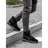 Ombre Men's ankle sneaker boots with sculpted sole - black | Shoptok.si