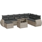  9-dijelni set vrtnih sofa od poliratana s jastucima svjetlosivi | shoptok.hr