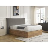Bobochic Paris Siva/sivorjava oblazinjena oblazinjena/iz iverne plošče zakonska postelja s prostorom za shranjevanje z letvenim dnom 180x200 cm Charlie – | Shoptok.si