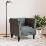 vidaXL Fotelj chesterfield temno siva tkanina | Shoptok.si