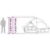  Teepee šator s krovom Zelena i bijela 490 x 410 x 210 cm | shoptok.hr