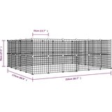  Kavez za ljubimce s 44 panela i vratima crni 35 x 35 cm čelični | shoptok.hr
