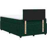  Krevet box spring s madracem tamnozeleni 120x190 cm baršunasti | shoptok.hr