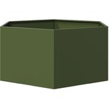  Vrtna sadilica maslinastozelena šesterokutna 104x90x45 cm čelik | Eponuda.com
