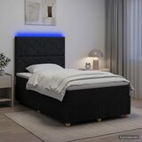  LED okvir za krevet s madracem Crna 120 x 200 cm Tkanina | shoptok.hr