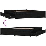  Za krevet s ladicama crni 140 x 190 cm | shoptok.hr
