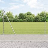 vidaXL Ograja za polja 1.5x50 m Galvanizirano jeklo | Shoptok.si