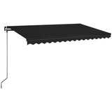 Tenda na ručno uvlačenje s LED svjetlima 400 x 350 cm antracit | shoptok.hr