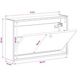  Ormar za cipele na zidu BREDA 71 x 17 x 43 cm Konstruirano drvo | shoptok.hr
