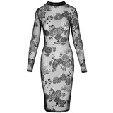 Noir - prozirna cvjetna haljina dugih rukava (crna) - M | shoptok.hr