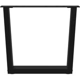  Noge za klubsko mizico v obliki črke V 2 kosa črne 60 x (42-43,3) cm jeklo, (22123930) | Shoptok.si