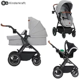 Kinderkraft otroški voziček 3v1 b-tour™ + mink™ pro light grey