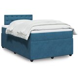 Maison Chic Box spring postelja - Vzmetna postelja z vzmetnico modra 120x190 cm žamet SL24538, (21879145) | Shoptok.si