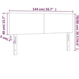 vidaXL LED uzglavlje svjetlosivo 144 x 5 x 78/88 cm od tkanine | shoptok.hr