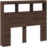 Ormarić za uzglavlje LED boja smeđeg hrasta 120x17x102 cm | shoptok.hr