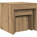  Uklapajući stolići boja hrasta artisan 3 kom konstruirano drvo | Eponuda.com