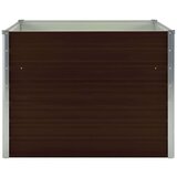  Povišena vrtna gredica smeđa 100 x 100 x 77 cm pocinčani čelik | shoptok.hr