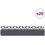  Rubnjaci za travnjak 20 kom. 103 x 0,05 x 22 cm Čelik Antracit | shoptok.hr
