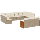  13-dijelni set vrtnih sofa s jastucima poliratan Bež | shoptok.hr
