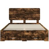  Konstrukcija postelje z vzglavjem Dimljeni oreh 140 x 200 cm, (5000102599) | Shoptok.si