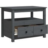  Klubska mizica siva 71x49x55 cm trdna borovina, (20711552) | Shoptok.si