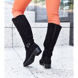 Gemre Black insulated eco-suede boots Aldisio | Shoptok.si
