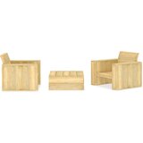 Maison Chic Seti vrtnega pohištva - Vrtna počivalna garnitura - Vrtni pohištvo set 3-delna iz impregnirane borovine, (21796402) | Shoptok.si