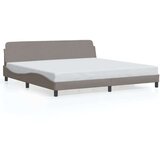  Okvir za krevet s uzglavljem smeđesivi 200 x 200 cm od tkanine | shoptok.hr