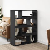 vidaXL Pregrada za prostor črna 100x33x125,5 cm inženirski les Cene