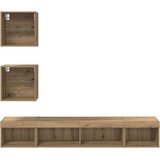 TV stenske enote z LED z LED 5 pcs Umetni hrast Konstruiran les, (5000132188) | Shoptok.si