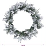  Božićni vijenac Zelena i bijela Ø 30 cm PVC i PE | shoptok.hr