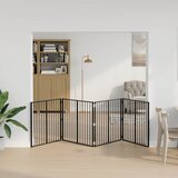  Vrata za pse 4 pcs Crna 100 x 80 cm Cinkani čelik | Shoptok.si