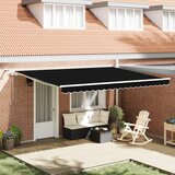 vidaXL Automatska uvlačiva tenda s LED-om Crna 450x300 cm, Zamjenska tkanina za tendu 4.5x3 m Crna Cijene