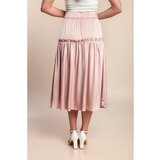 Fenzy Midi Suknja S Volanima, Svijetlo Ružičasta | shoptok.hr
