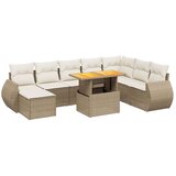 vidaXL 9-dijelni set vrtnih sofa s jastucima bež od poliratana | shoptok.hr