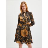 Orsay Brown-Black Women Floral Satin Dress - Women Cijene
